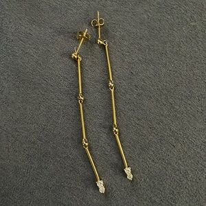 Gold Plated Dangling Earrings